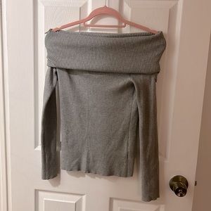 Off the shoulder gray sweater size large